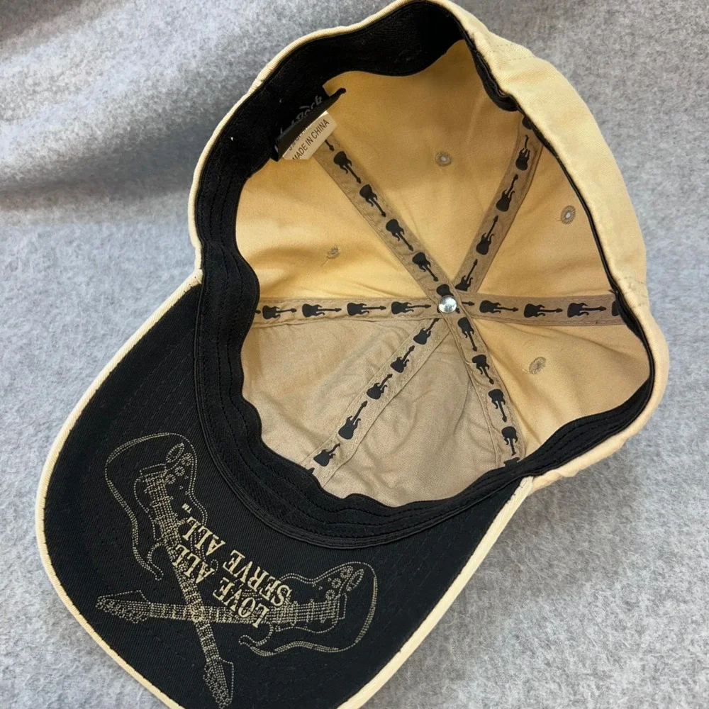 Hard Rock Hotel Biloxi Adult Tan Hard Rock Hat Embroidered Elastic OSFM